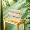 Golden three-layer creative jewelry rack, wooden bracelet rack, bracelet display rack, bracelet display rack, watch storage rack, fashionable and practical, other types of jewelry organization rack Specification image